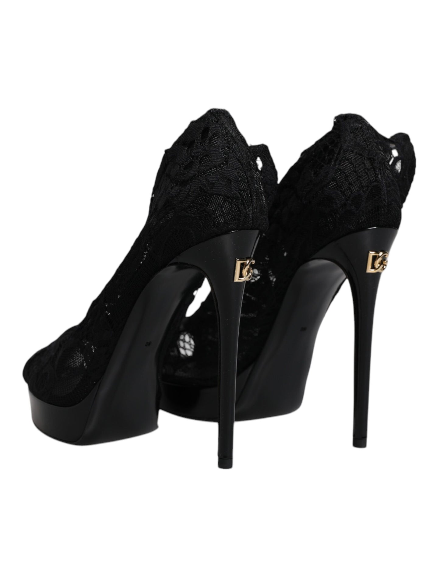 Dolce &amp; Gabbana – Schwarze Taormina-Stiefel mit Stretch-Spitze