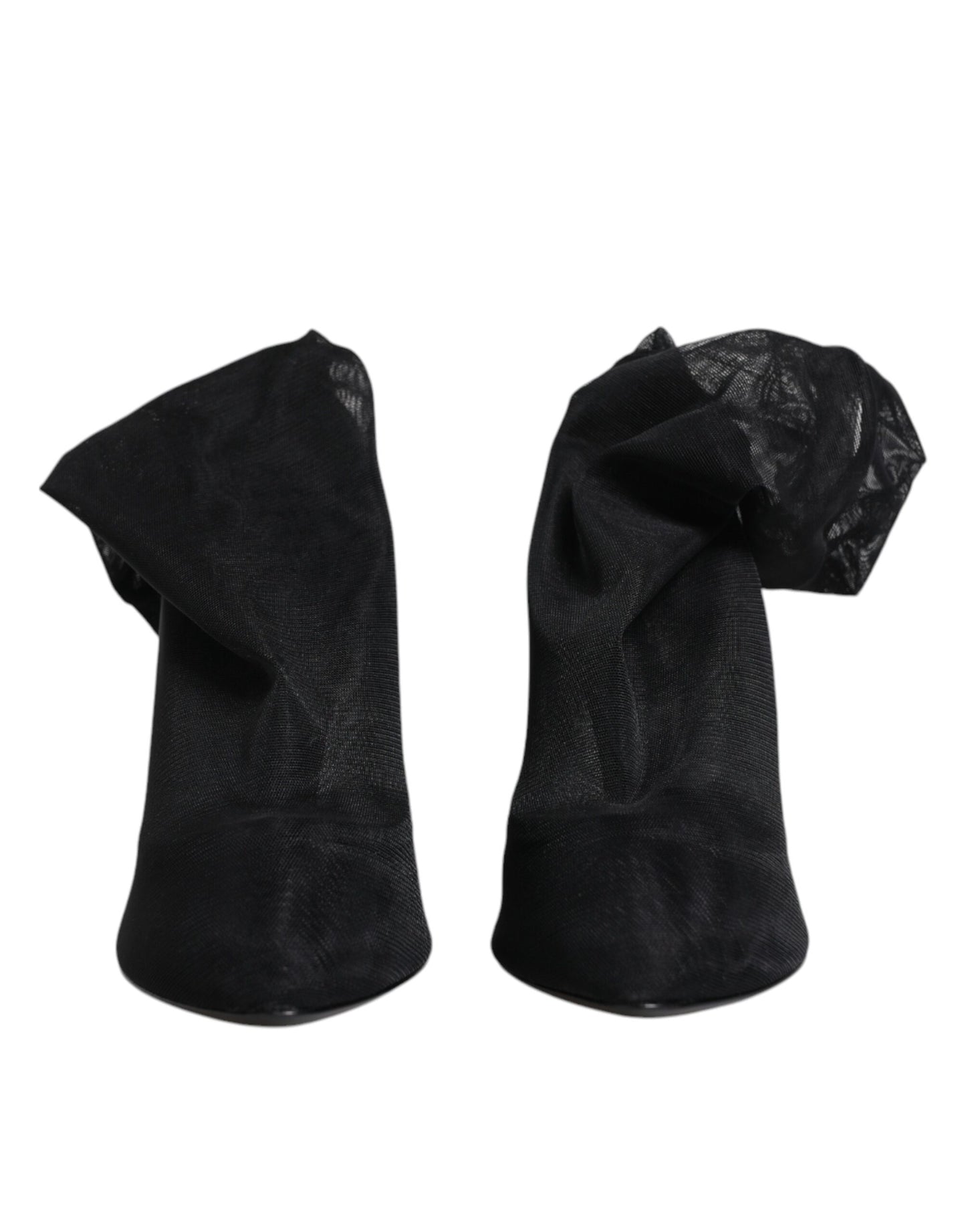 Dolce &amp; Gabbana – Sockenstiefel aus Stretch-Mesh in Schwarz aus Seide