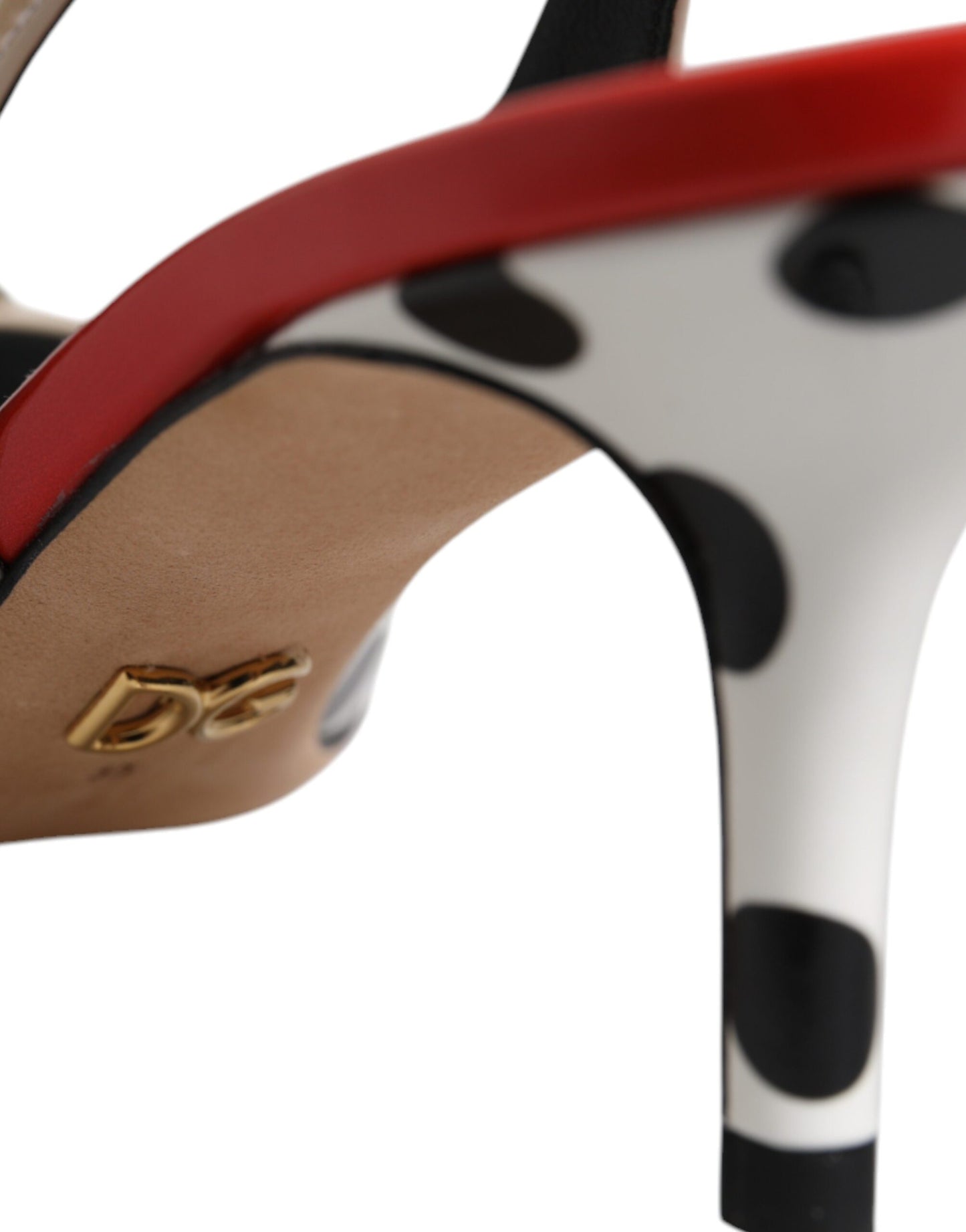 Dolce &amp; Gabbana Mehrfarbige Slingback-Schuhe aus Leder mit Kristallabsatz