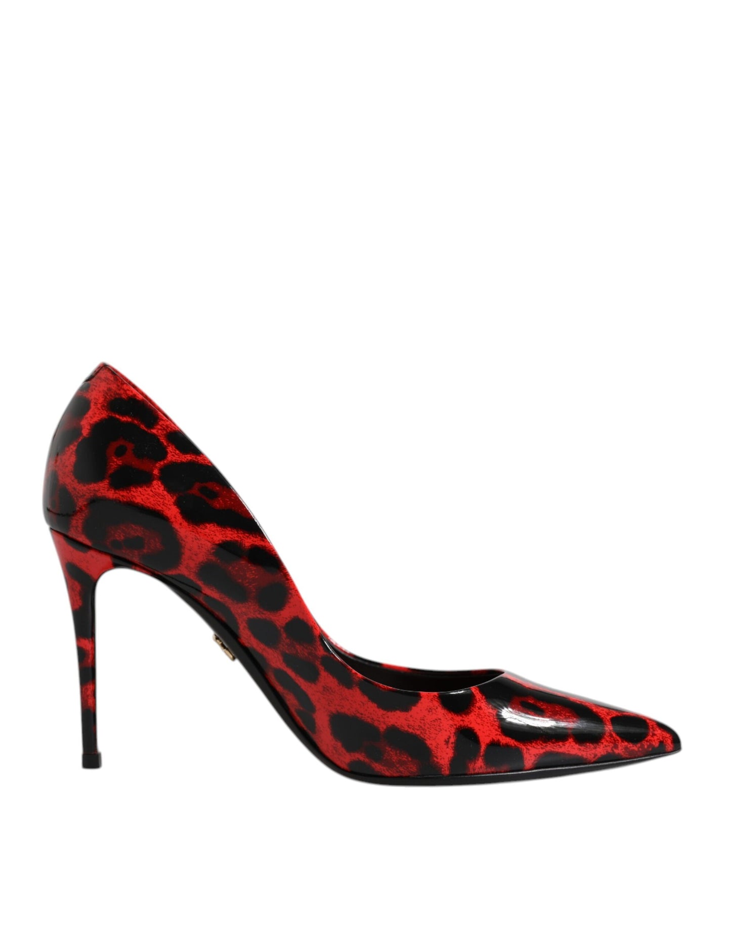 Dolce &amp; Gabbana Rote Leoparden-Leder-Stiletto-High-Heels-Pumps-Schuhe