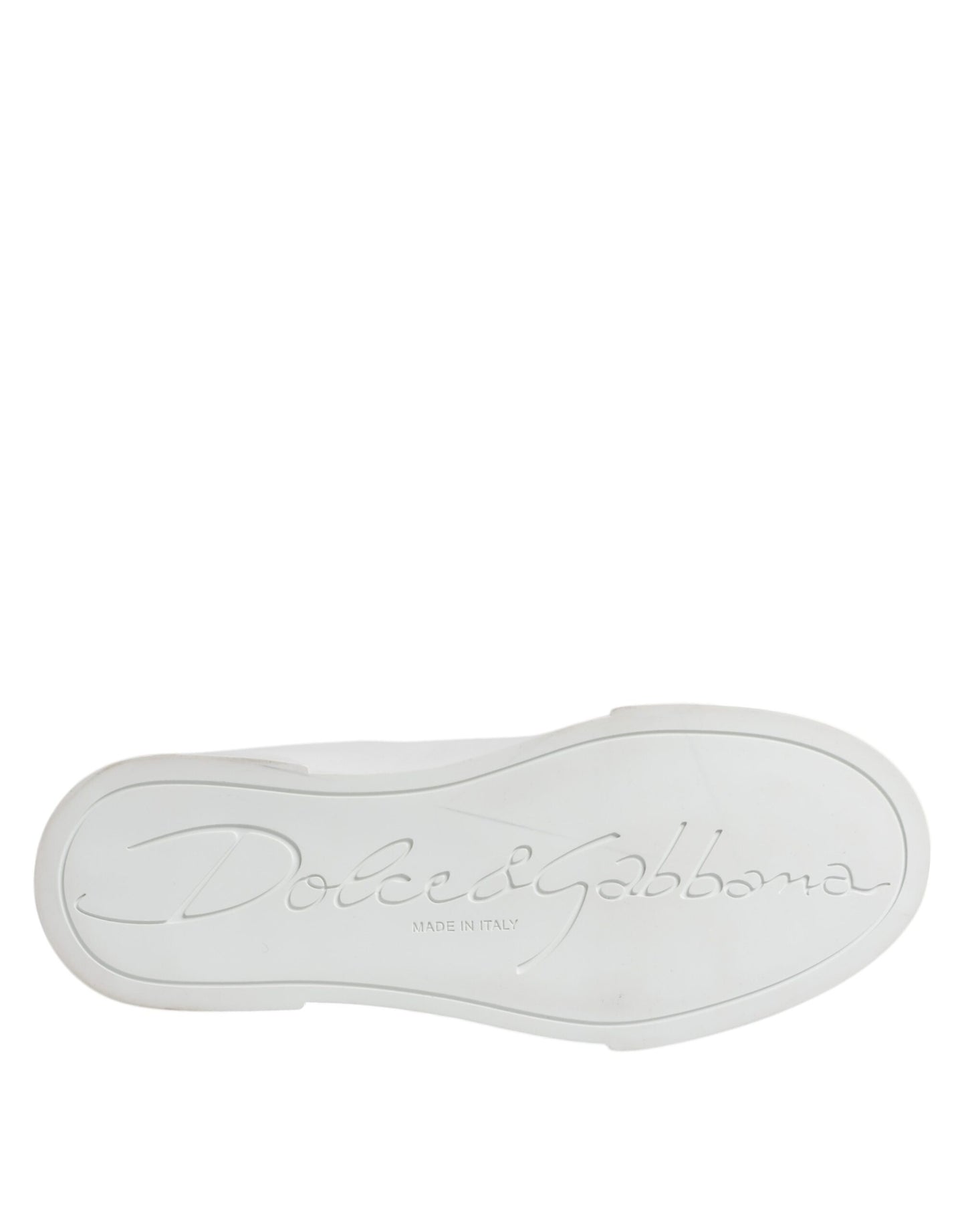Dolce &amp; Gabbana Klassische Low-Top-Sneakers aus weißem Leder