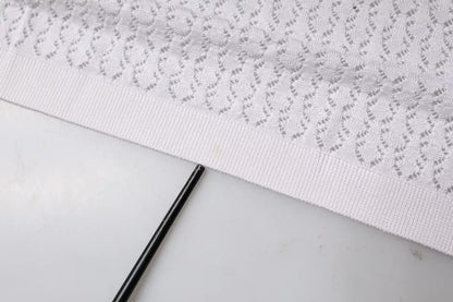 Dolce &amp; Gabbana – Weißer Cardigan aus Seide mit Knopfleiste