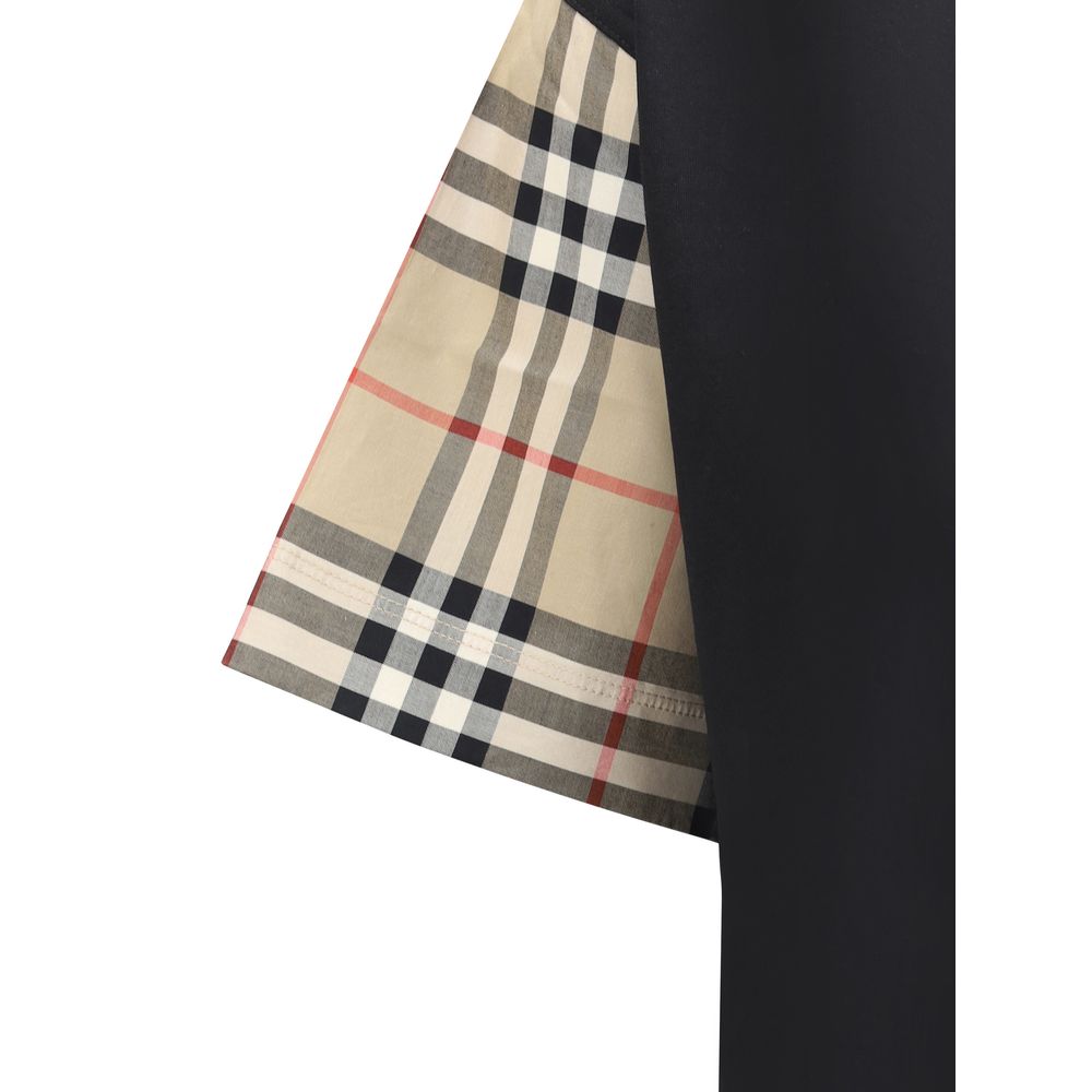 Burberry T-Shirt mit kariertem Archivärmel