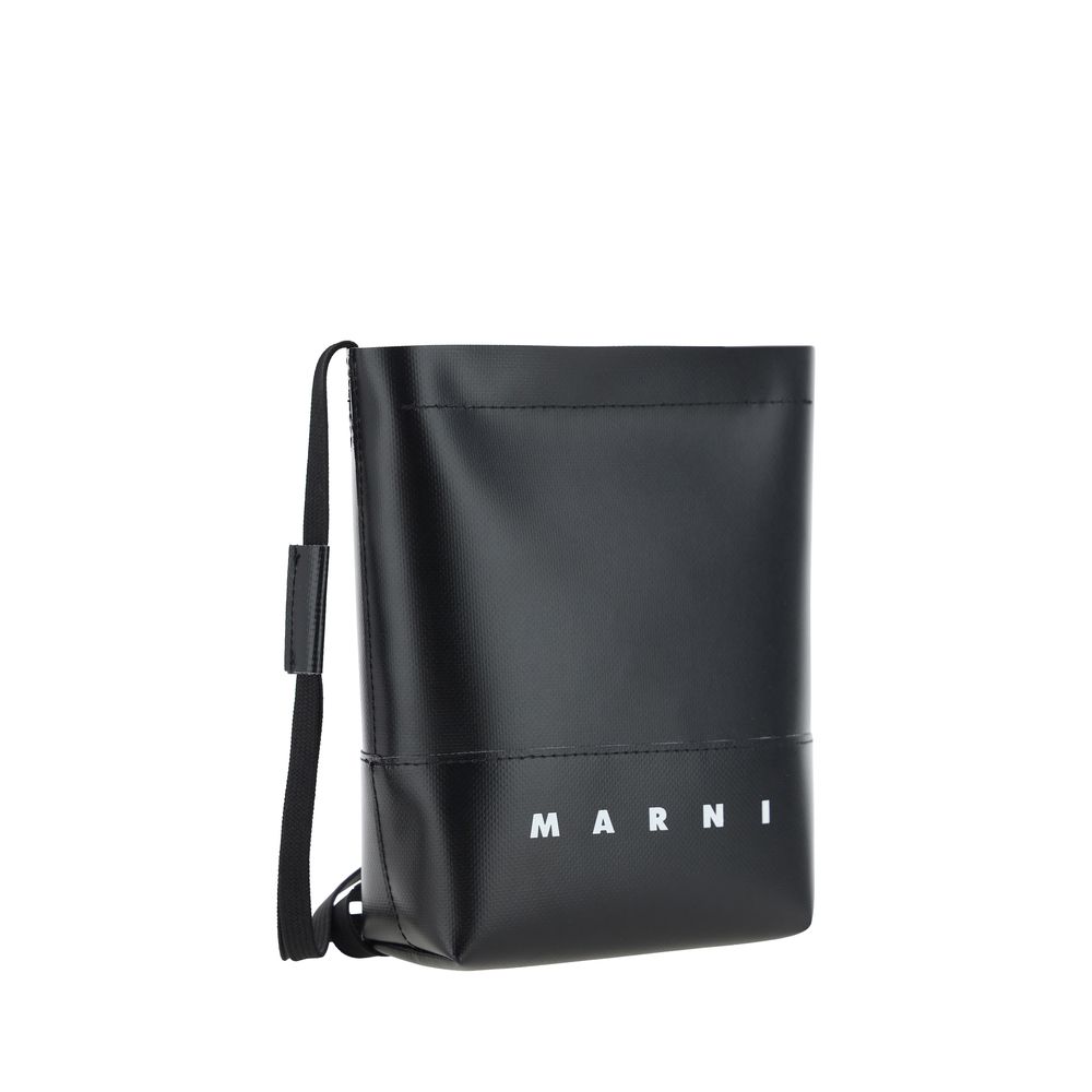 Schultertasche Marni aus schwarzem Polyester