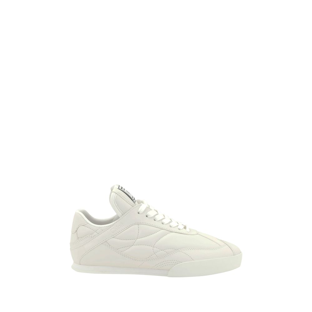 Chloé Sneaker aus weißem Kalbsleder, Modell Bos Taurus, niedriger Schaft.