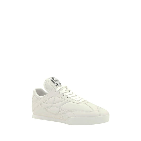 Chloé Sneaker aus weißem Kalbsleder, Modell Bos Taurus, niedriger Schaft.