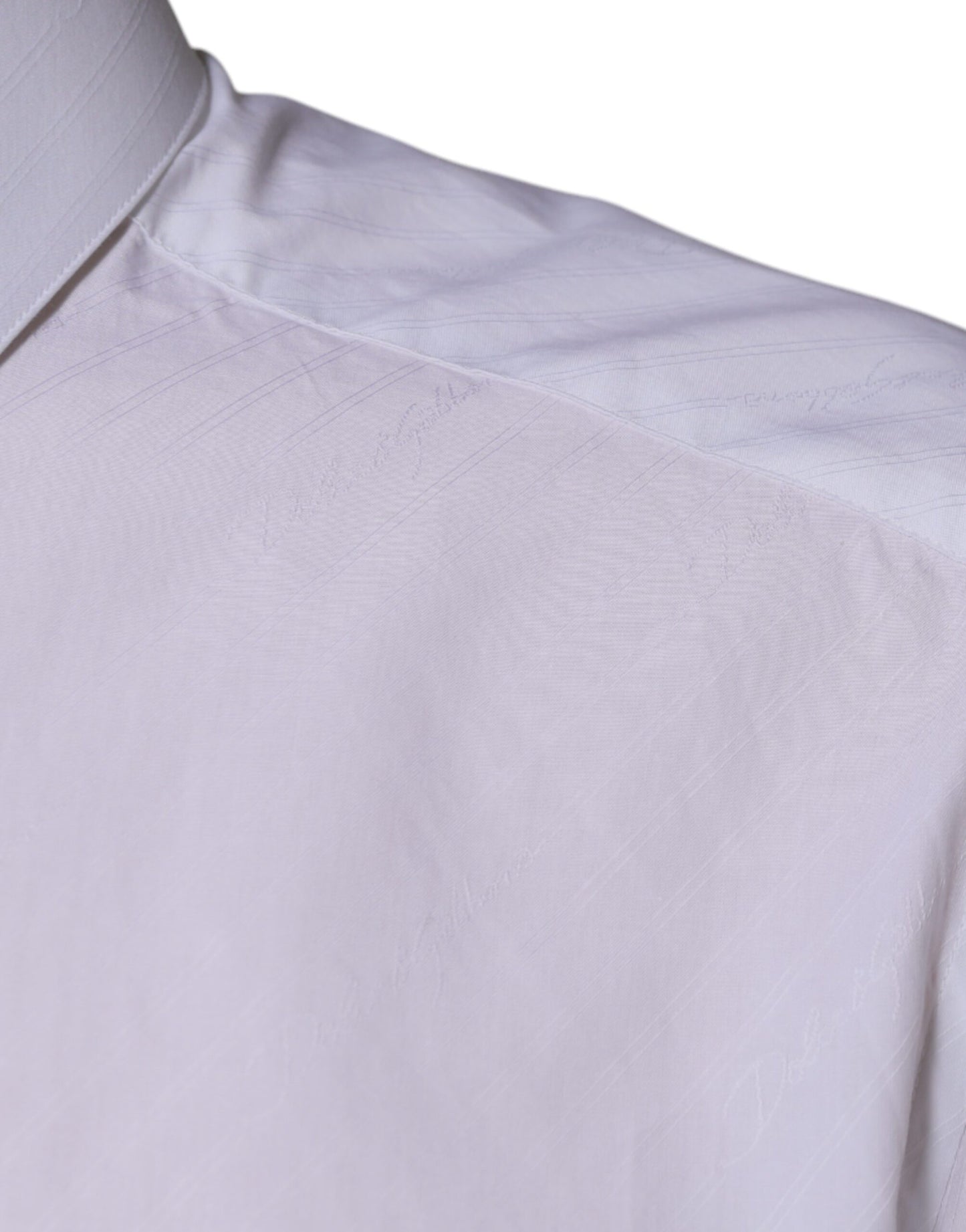 قميص مارتيني أبيض بأكمام طويلة من دولتشي آند غابانا