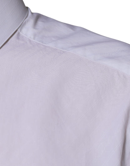 قميص مارتيني أبيض بأكمام طويلة من دولتشي آند غابانا