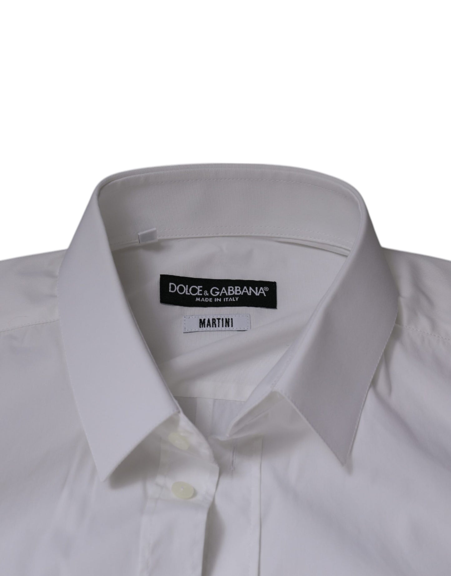 Dolce &amp; Gabbana Weißes Slim Fit-Herrenhemd MARTINI aus Baumwolle