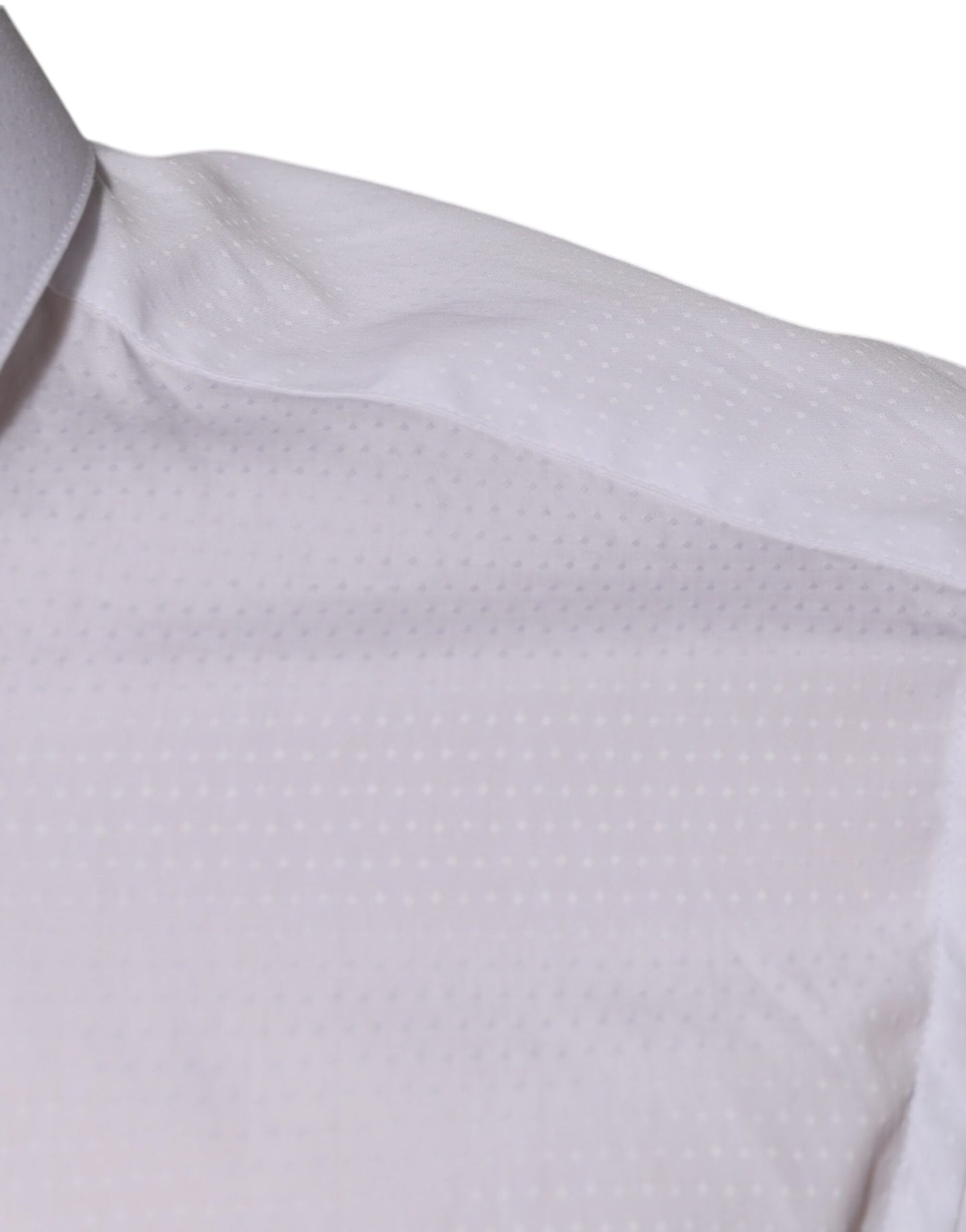 Dolce &amp; Gabbana Weißes formelles Herrenhemd aus Baumwolle in Gold