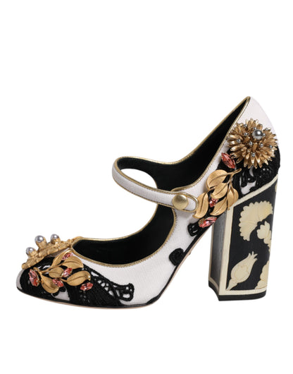 Dolce &amp; Gabbana Mehrfarbige Pumps mit verzierten Absätzen