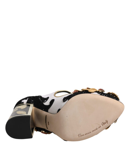 Dolce &amp; Gabbana Mehrfarbige Pumps mit verzierten Absätzen