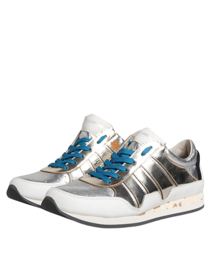 حذاء سنيكرز دولتشي آند غابانا متعدد الألوان من الجلد منخفض الرقبة