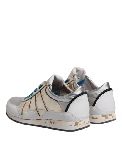 حذاء سنيكرز دولتشي آند غابانا متعدد الألوان من الجلد منخفض الرقبة