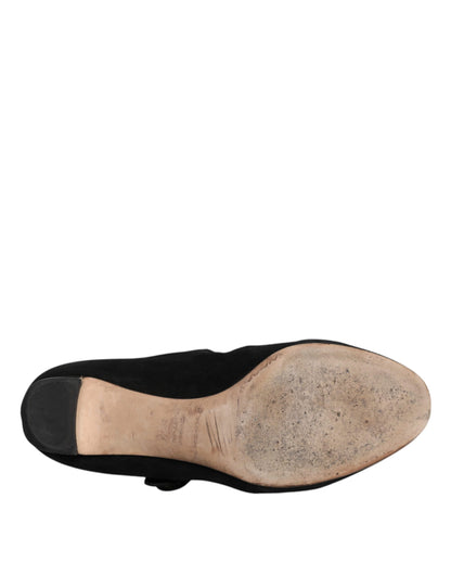 Dolce &amp; Gabbana Schwarze Wildleder KEIRA Heels Pumps Schuhe