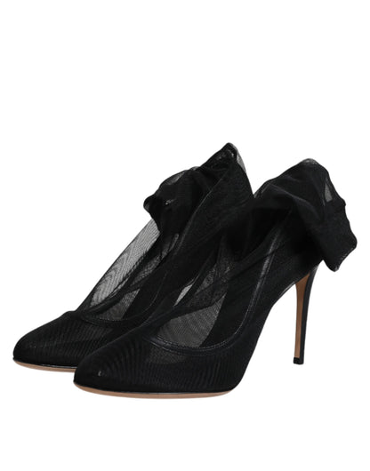 Dolce &amp; Gabbana – Sockenstiefel aus schwarzem Nylon mit Stretch-Mesh