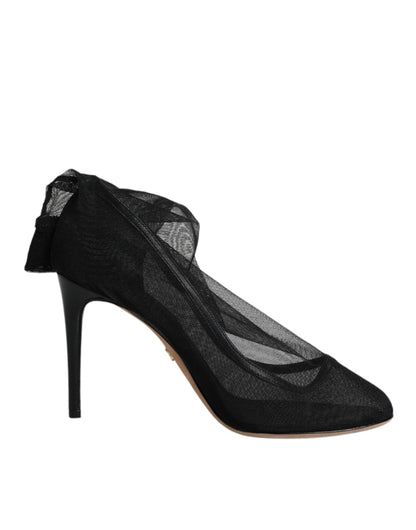 Dolce &amp; Gabbana – Sockenstiefel aus schwarzem Nylon mit Stretch-Mesh