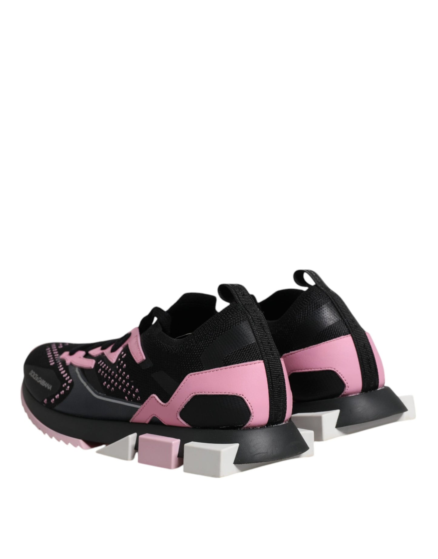 Dolce &amp; Gabbana Schwarz Rosa SORRENTO Sport Stretch Sneakers Schuhe