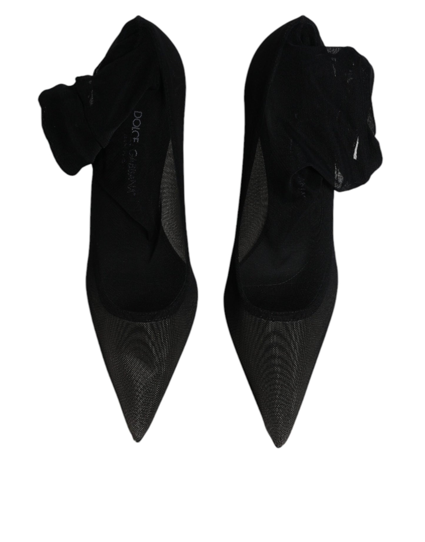 Dolce &amp; Gabbana – Schwarze Stiefel im Sockenstil aus Viskose-Mesh