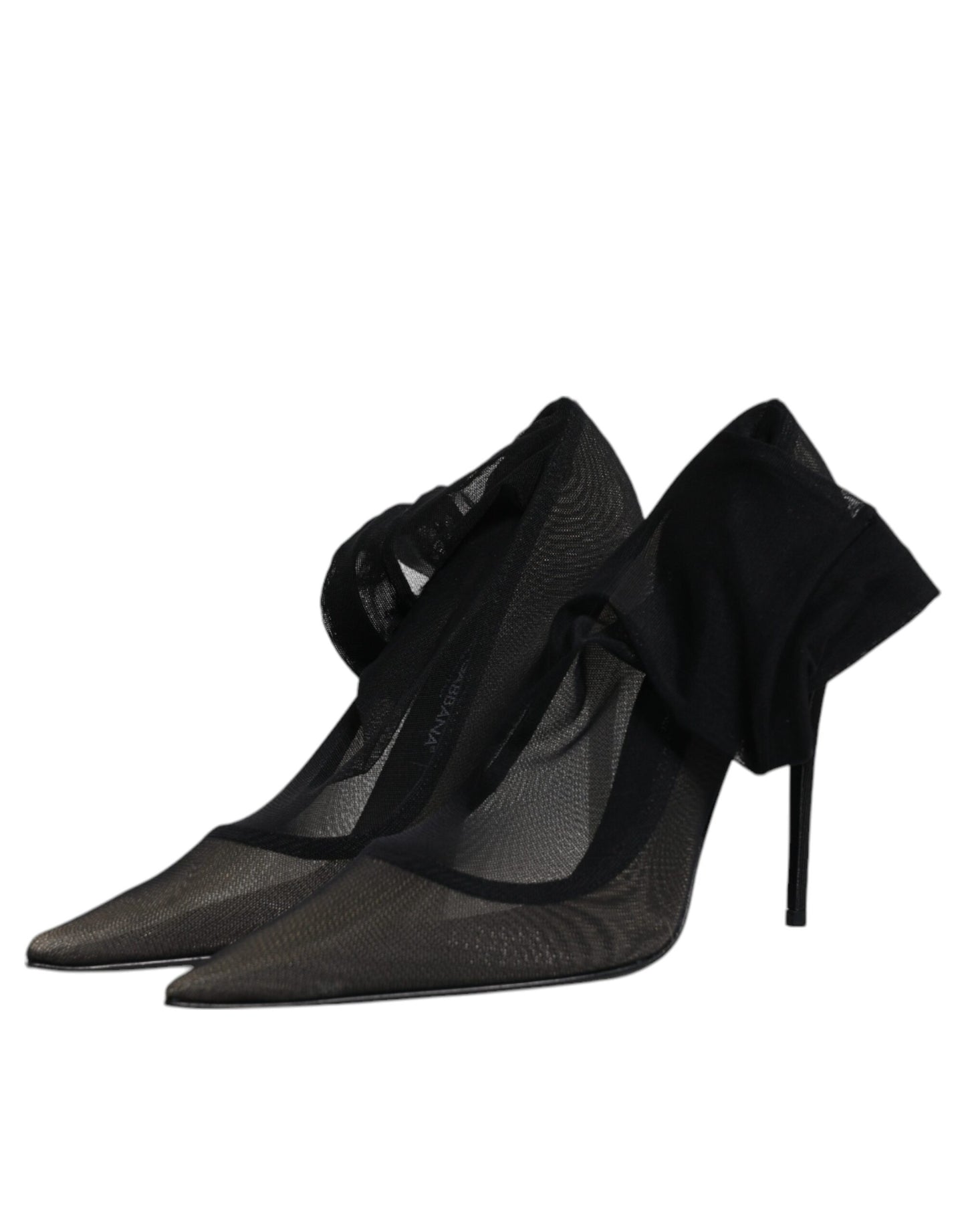 Dolce &amp; Gabbana – Schwarze Stiefel im Sockenstil aus Viskose-Mesh