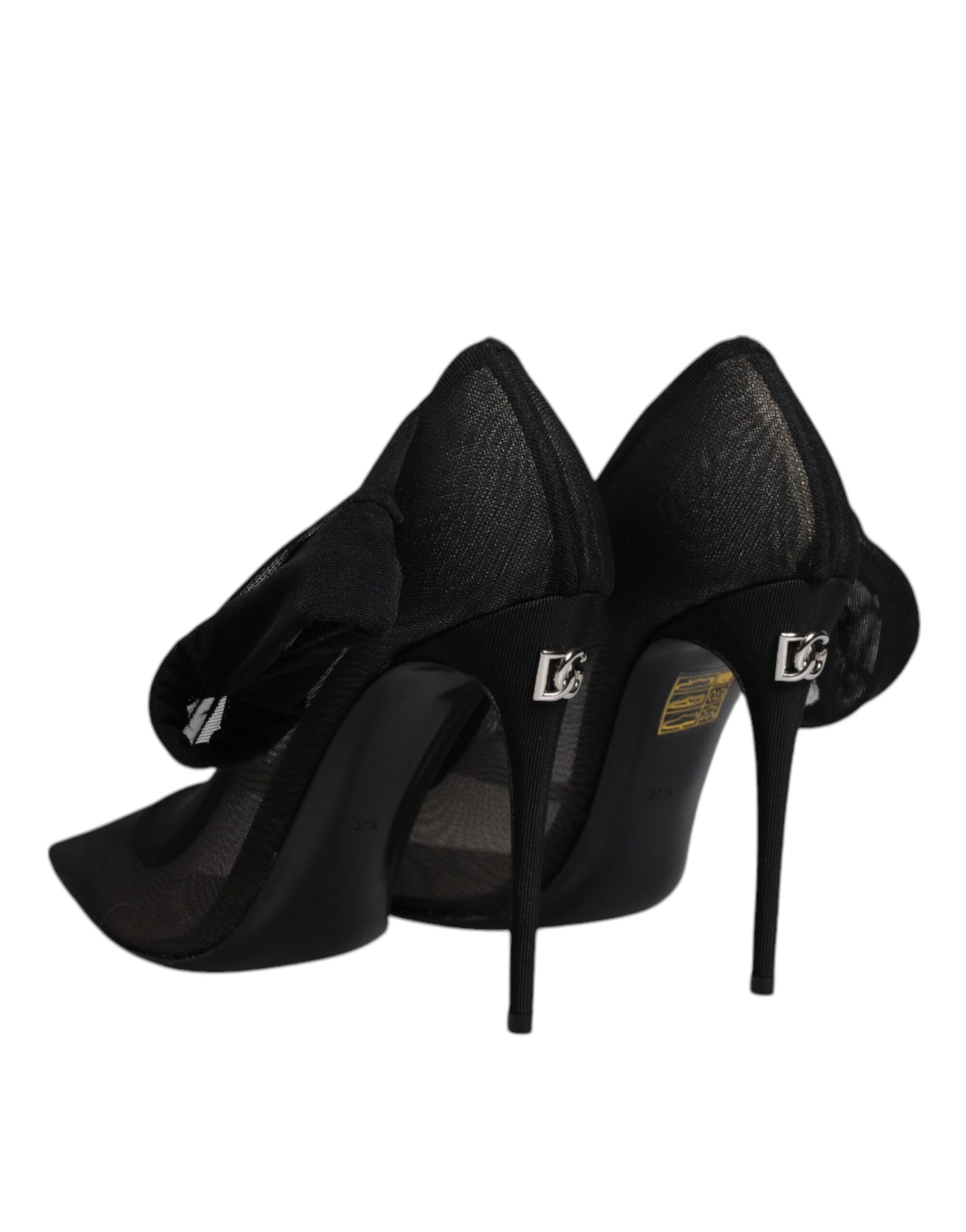 Dolce &amp; Gabbana – Schwarze Stiefel im Sockenstil aus Viskose-Mesh