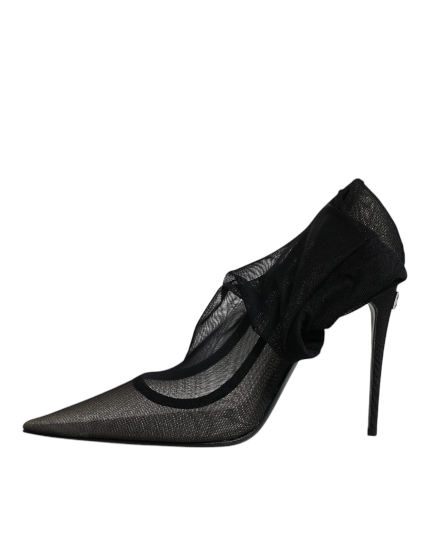 Dolce &amp; Gabbana – Schwarze Stiefel im Sockenstil aus Viskose-Mesh