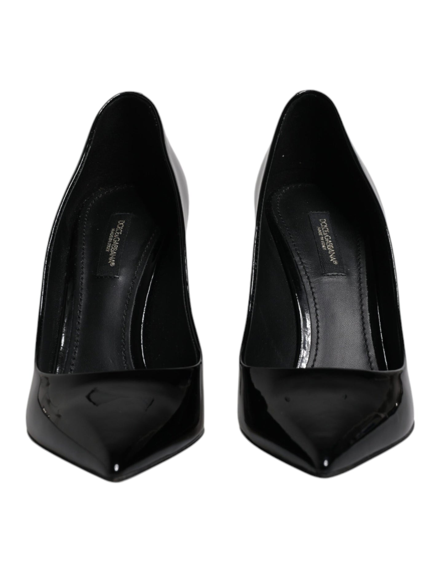 Dolce &amp; Gabbana Schwarze Lackleder High Heels Pumps Schuhe