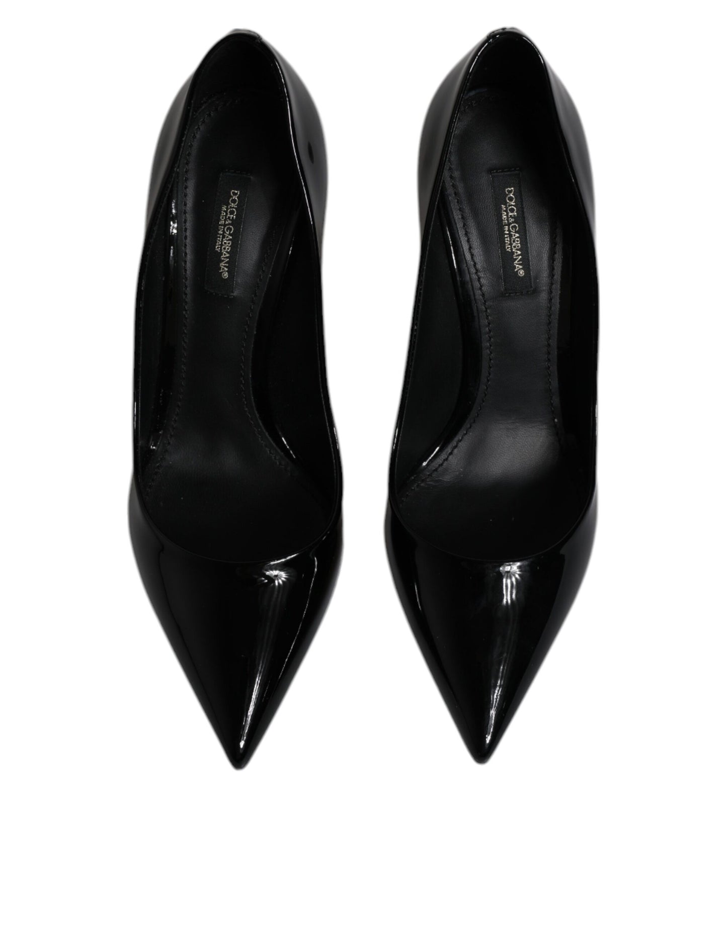 Dolce &amp; Gabbana Schwarze Lackleder High Heels Pumps Schuhe
