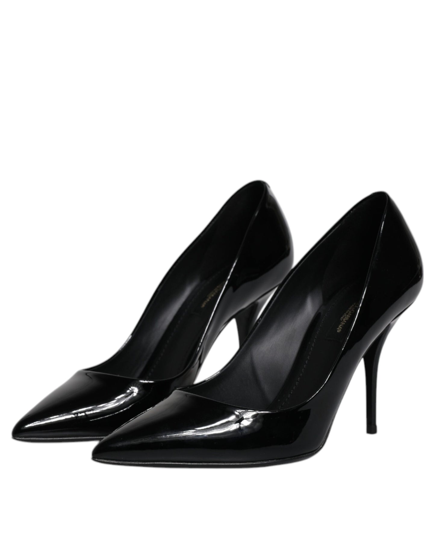 Dolce &amp; Gabbana Schwarze Lackleder High Heels Pumps Schuhe