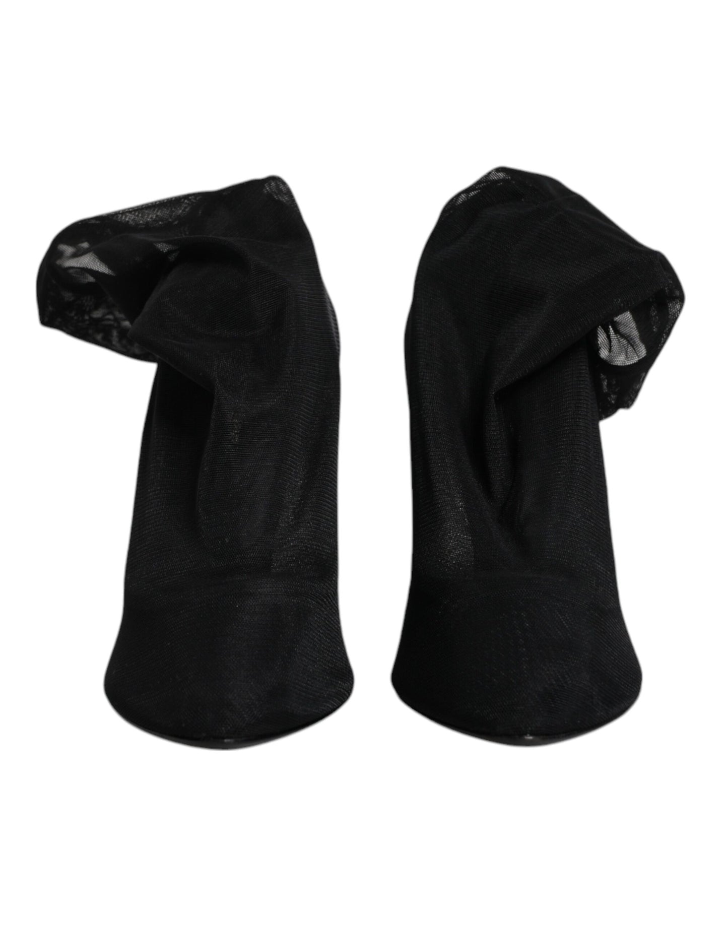 Dolce &amp; Gabbana – Schwarze Stiefel im Sockenstil aus Seidennetz