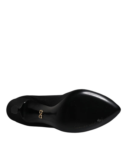 Dolce &amp; Gabbana – Schwarze Stiefel im Sockenstil aus Seidennetz