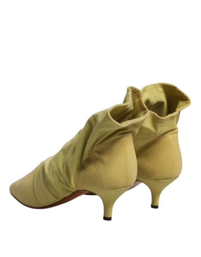 Dolce &amp; Gabbana Grüne Socken-Stil Heels Ankle Boots Schuhe