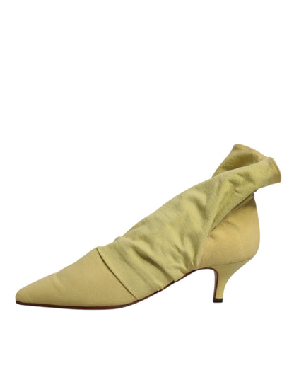 Dolce &amp; Gabbana Grüne Socken-Stil Heels Ankle Boots Schuhe