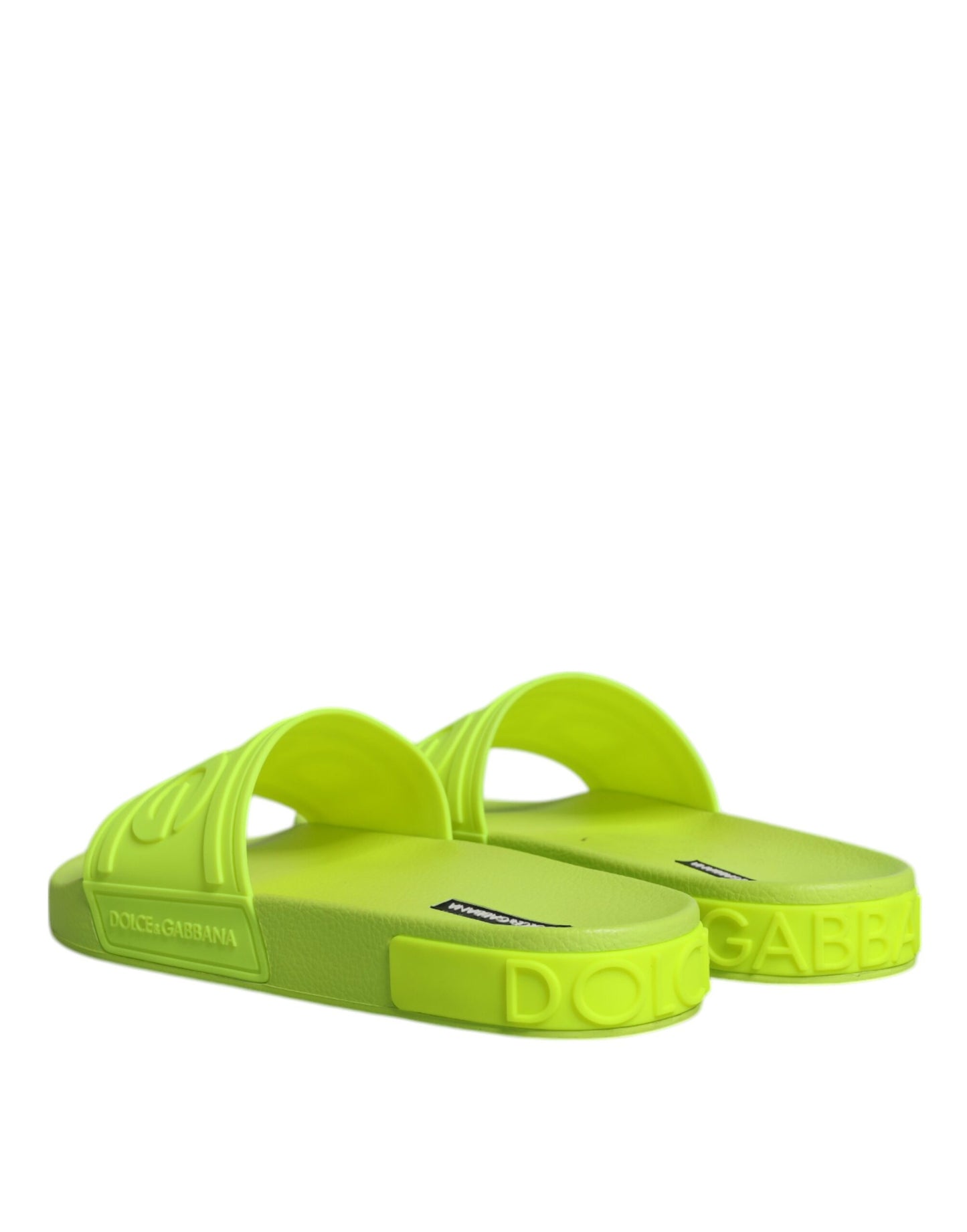 Dolce &amp; Gabbana Grüne Gummi-Sandalen, Strandschuhe