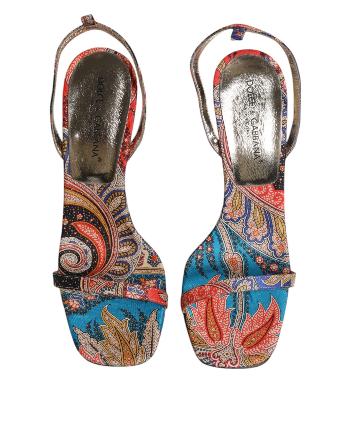 Dolce &amp; Gabbana Multicolor Floral High Heels Sandalen Schuhe