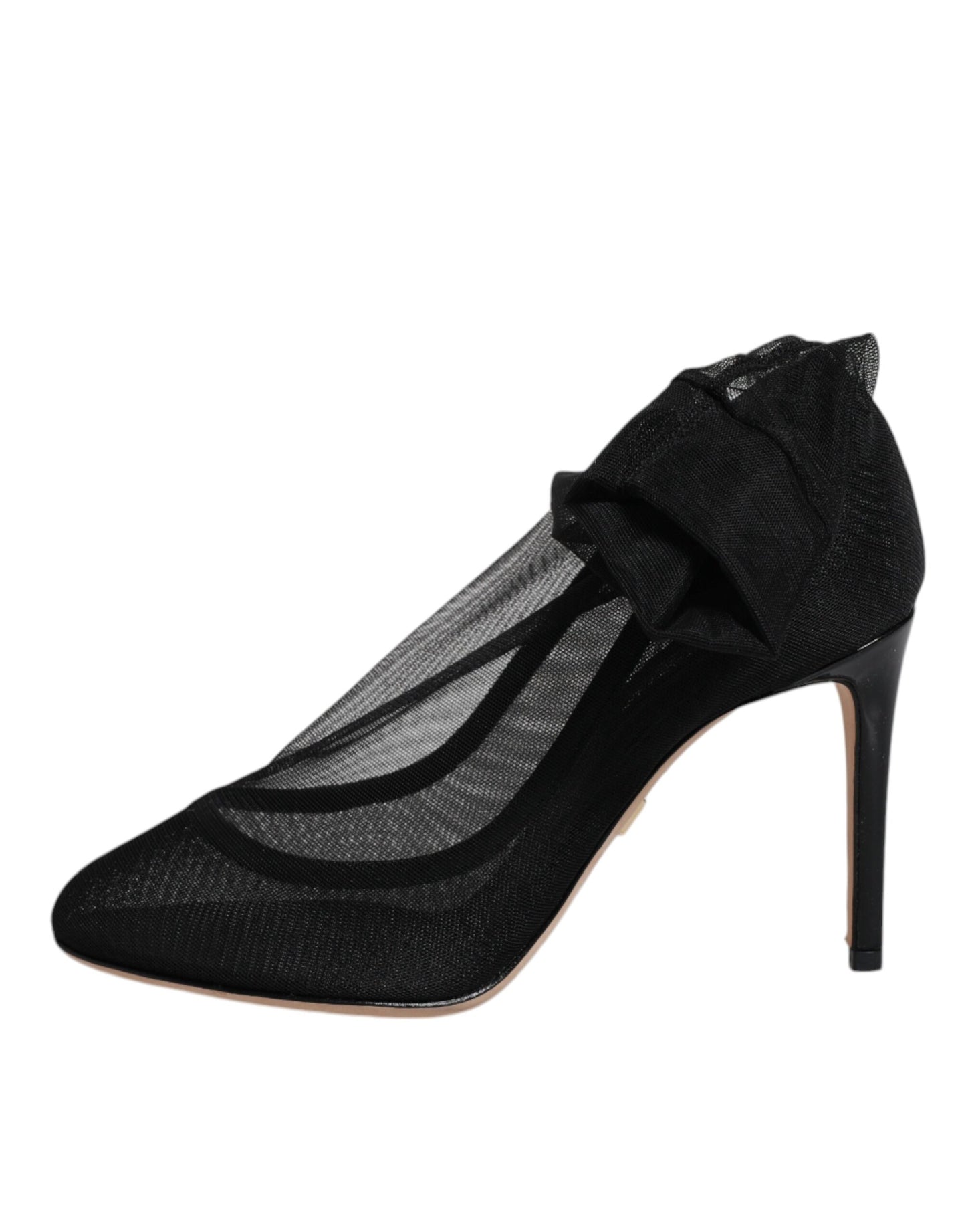 Dolce &amp; Gabbana – Schwarze Stiefel im Sockenstil aus Nylonnetz