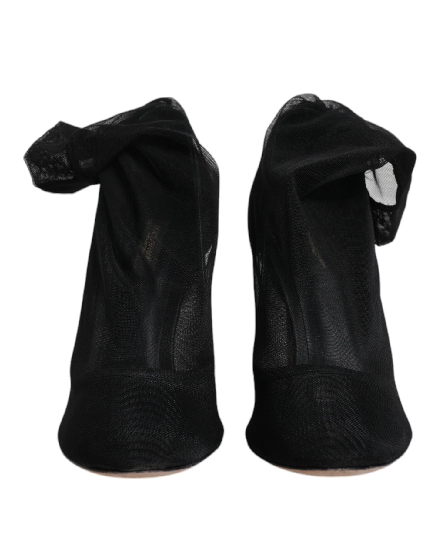 Dolce &amp; Gabbana – Schwarze Stiefel im Sockenstil aus Nylonnetz