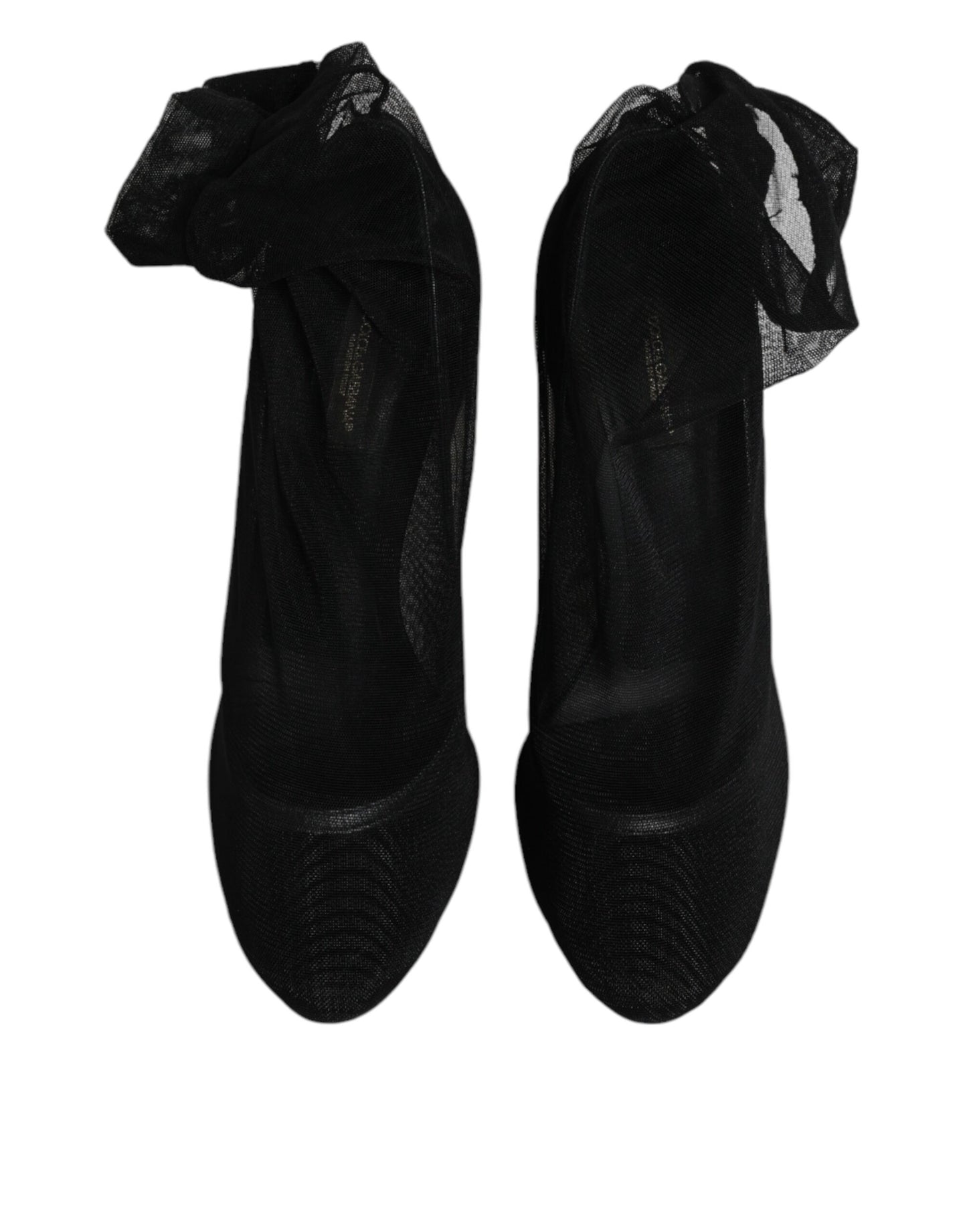 Dolce &amp; Gabbana – Schwarze Stiefel im Sockenstil aus Nylonnetz