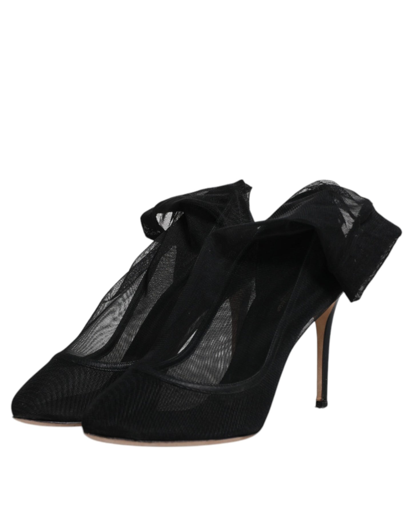 Dolce &amp; Gabbana – Schwarze Stiefel im Sockenstil aus Nylonnetz