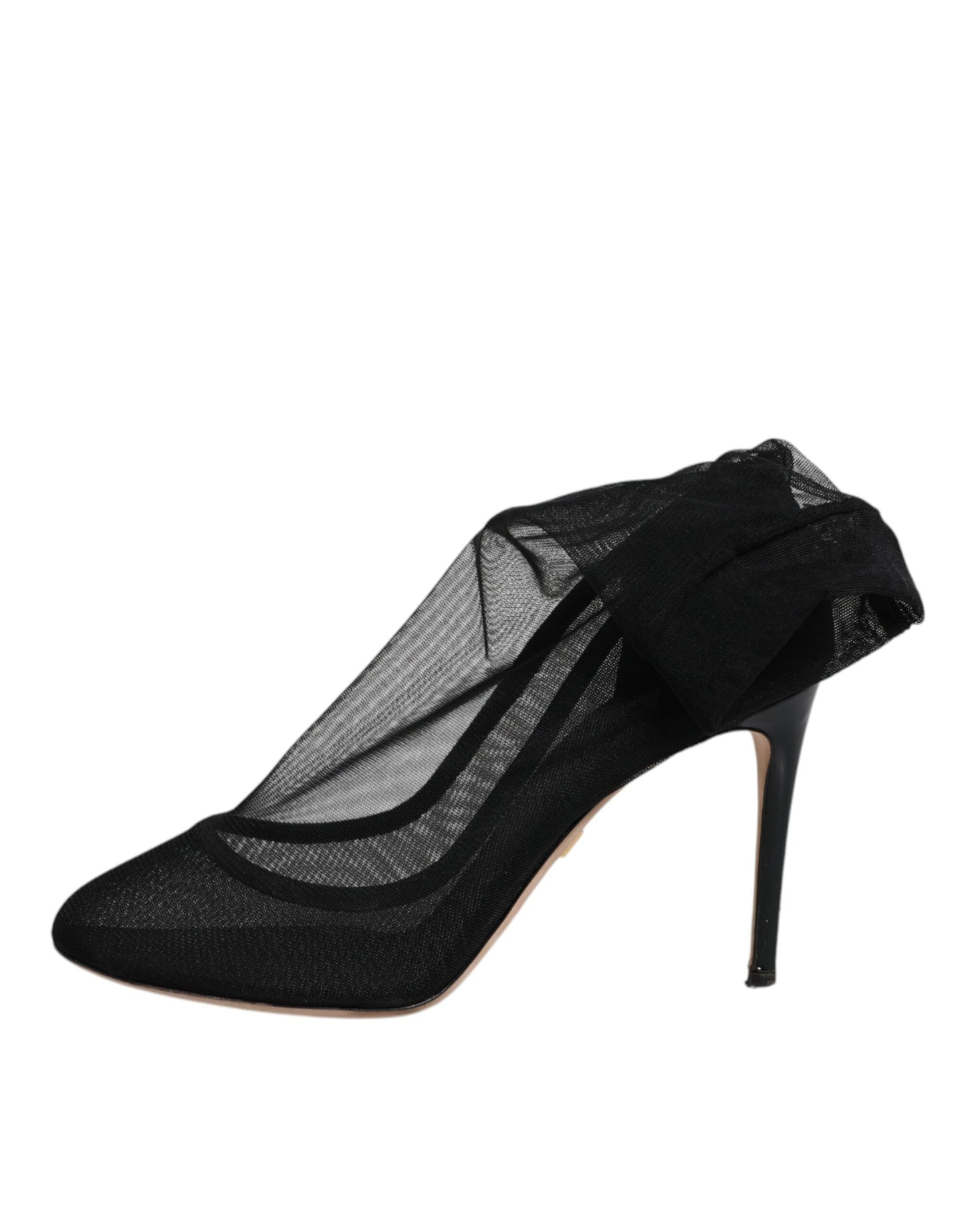 Dolce &amp; Gabbana – Schwarze Stiefel im Sockenstil aus Nylonnetz