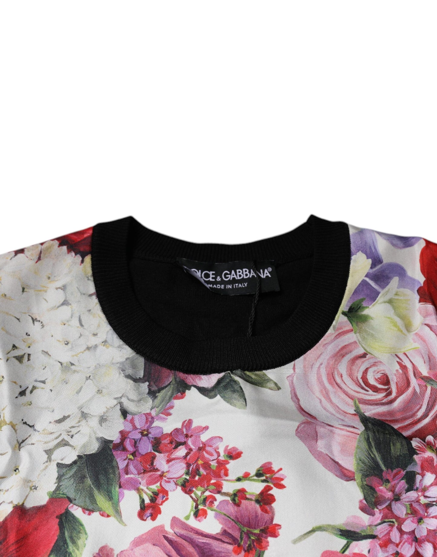 Dolce &amp; Gabbana Mehrfarbiges, ärmelloses Tanktop aus Seide mit Blumenmuster