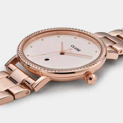 Cluse Armbanduhr aus Edelstahl mit Mehrfarben-Design
