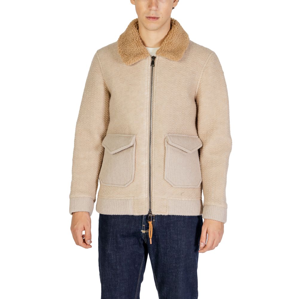 Hydra Clothing Beige Polyester Jackets & Coat