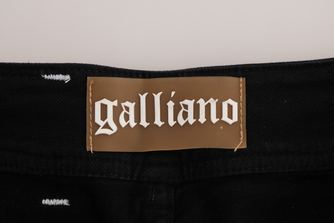 John Galliano Regular Fit Jeans aus Baumwollstretch in Grauwaschung