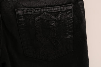 John Galliano Regular Fit Jeans aus Baumwollstretch in Grauwaschung