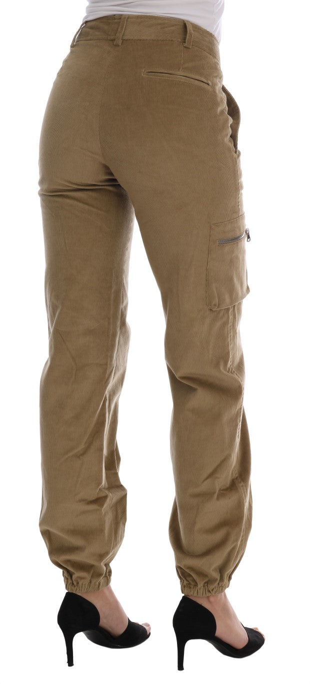 Ermanno Scervino Beige Baumwoll-Cordhose