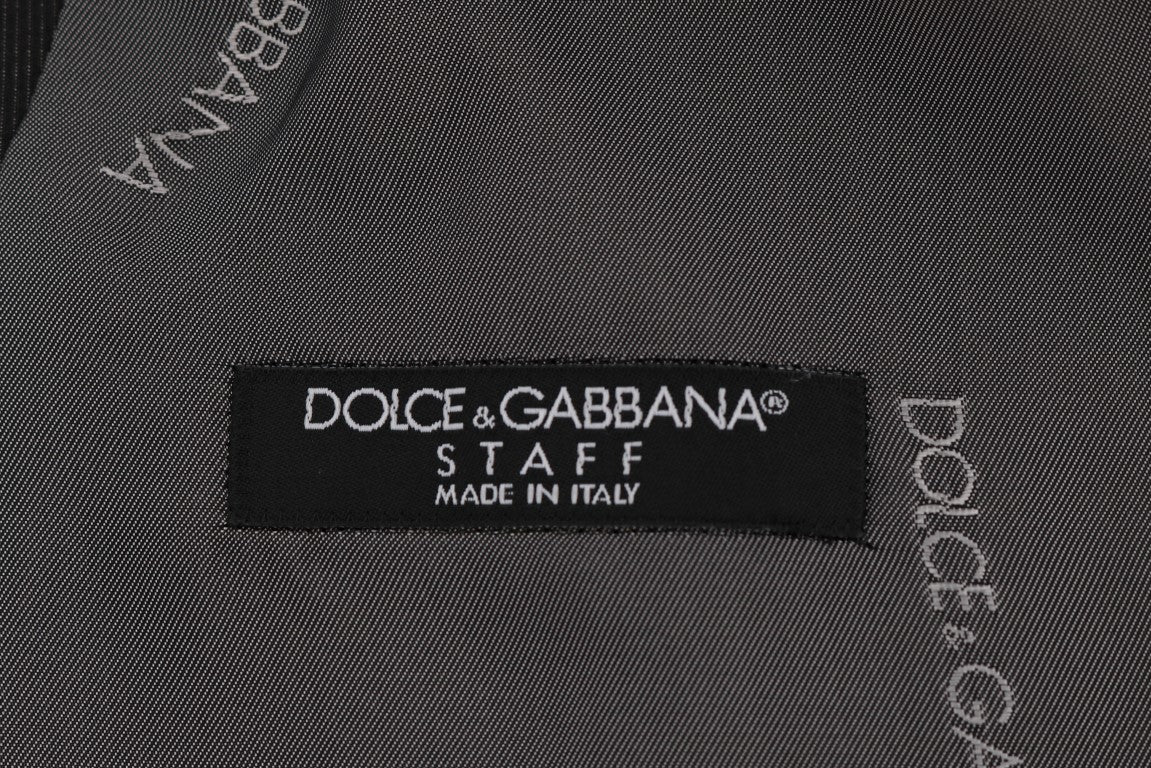 سترة من القطن والحرير الصناعي من Dolce &amp; Gabbana Gray STAFF