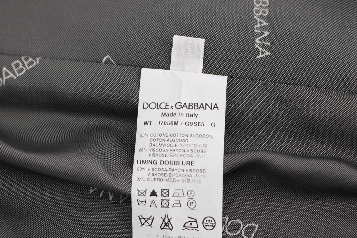 سترة من القطن والحرير الصناعي من Dolce &amp; Gabbana Gray STAFF