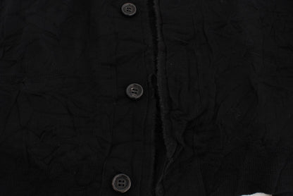 Costume National – Schwarze Strickjacke aus feiner Wolle mit Knöpfen