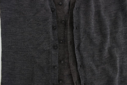 Costume National Grauer Woll-Cardigan mit Knöpfen